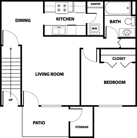 A black background with white shapes and text.